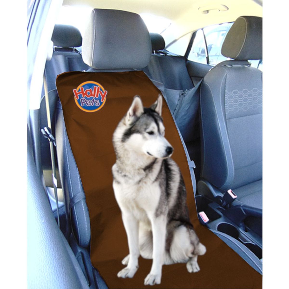 HALLY PET - Forro silla copiloto Marron.
