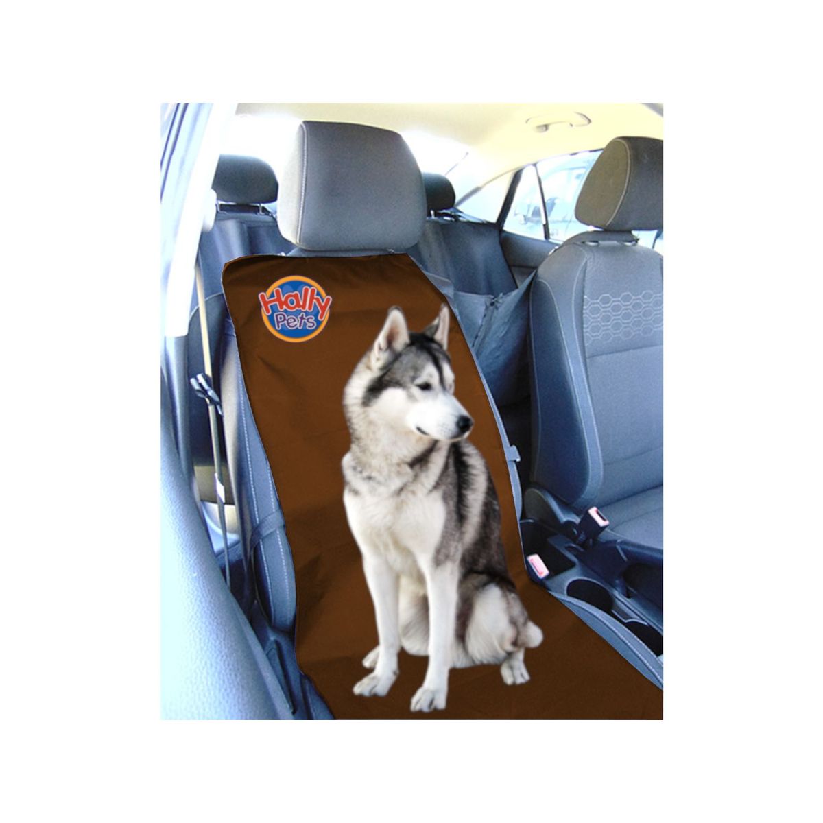 HALLY PET - Forro silla copiloto Marron.