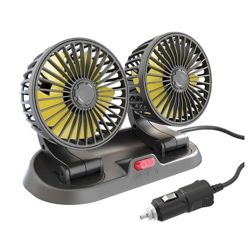 GENERICO - Ventilador Doble Para Coche Carro