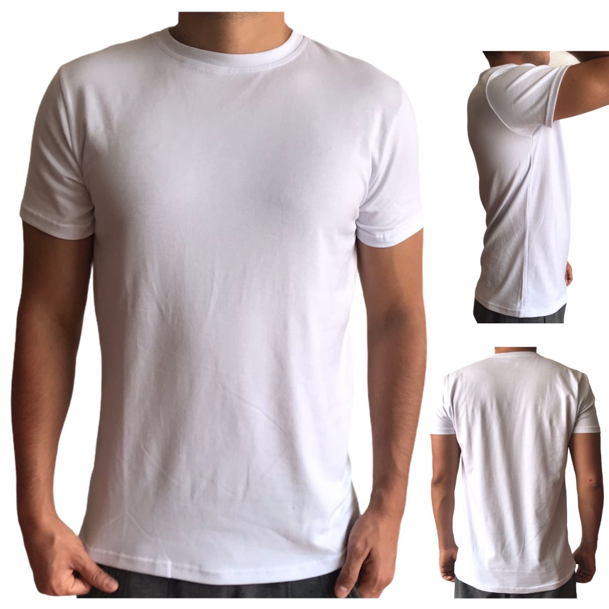 ELEMENTAL STORE - Camisetas para hombre en algodón 100% x 3 unidades.