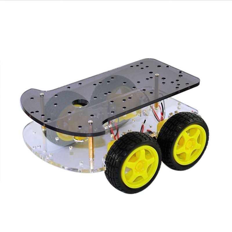GENERICO - Kit Proyecto De Chasis Mas 4 Ruedas Motor Carro Para Arduino
