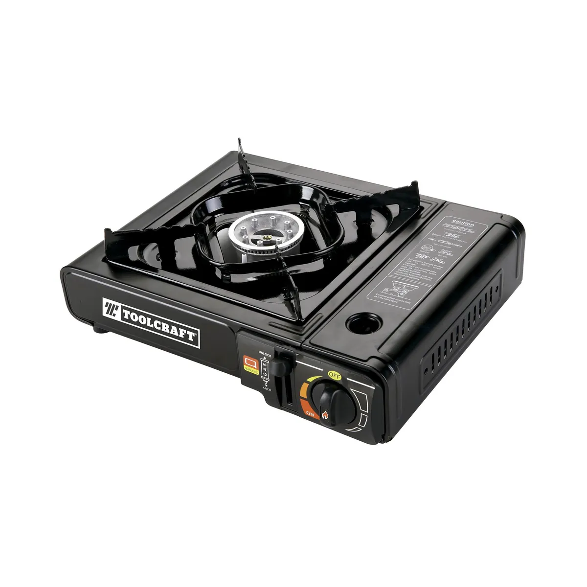 TOOLCRAFT - Estufa Portátil De Camping Toolcraft Con Chispero Y Estuche
