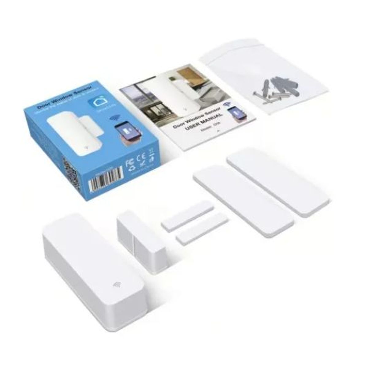 GENERICO - Alarma Sensor Para Puerta Wifi Magnética Tuya Android Ios