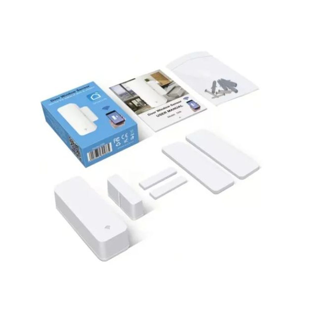 GENERICO - Alarma Sensor Para Puerta Wifi Magnética Tuya Android Ios