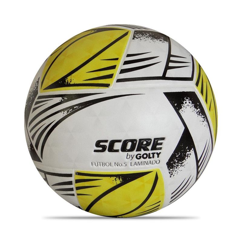 SCORE - Balón Fútbol Score By Golty Tribla No. 5-Blanco/Amarillo