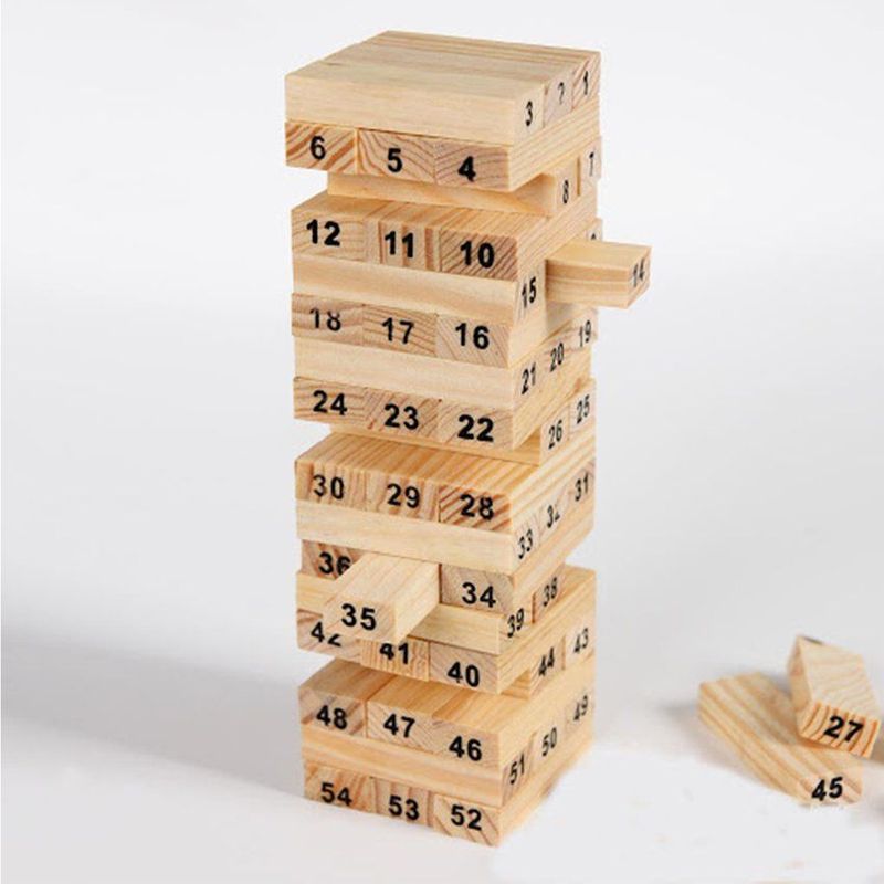 DHOAL - Juego jenga de madera, classic, ojo jenga gigante