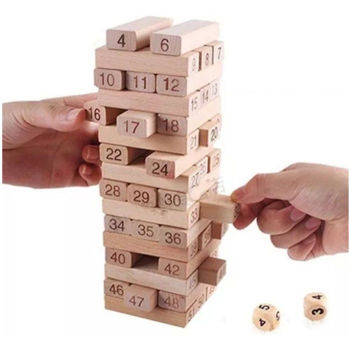 DHOAL - Juego jenga de madera, classic, ojo jenga gigante