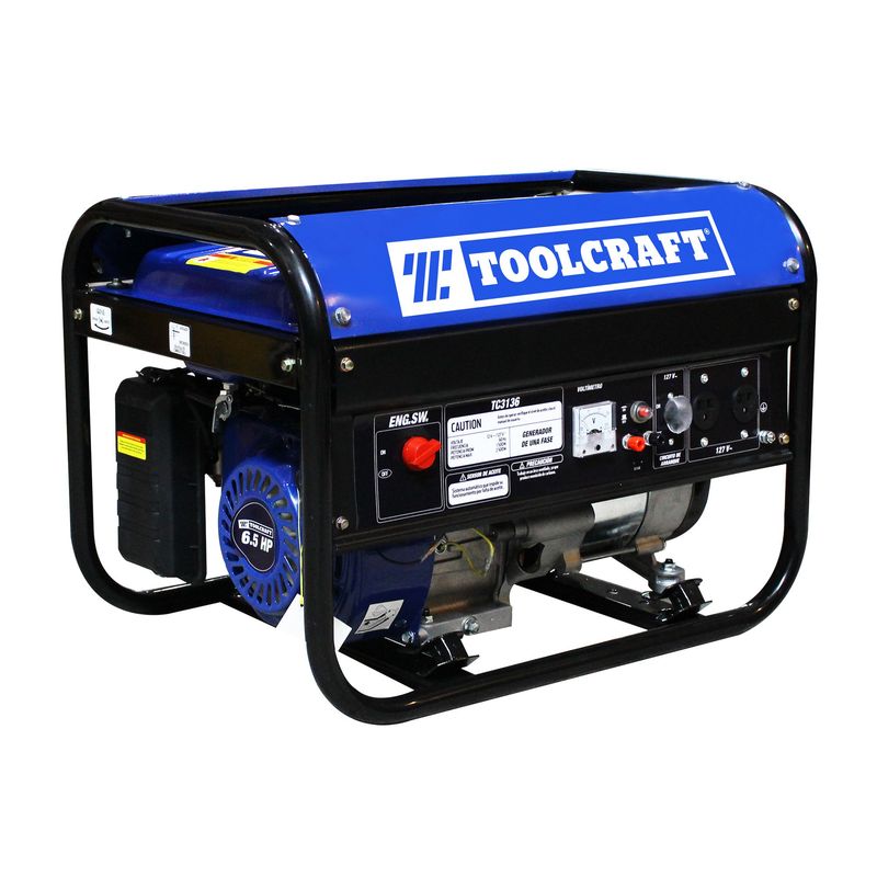TOOLCRAFT - Generador Eléctrico 2.500 W Toolcraft 15 Litros Con Cuerda