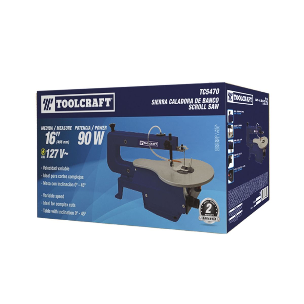 TOOLCRAFT - Sierra Caladora De Banco 90 W Toolcraft De 400 - 1600 Rpm