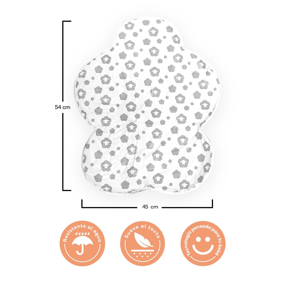 TORAL - Cambiador nube semiacolchado para bebé - Toral