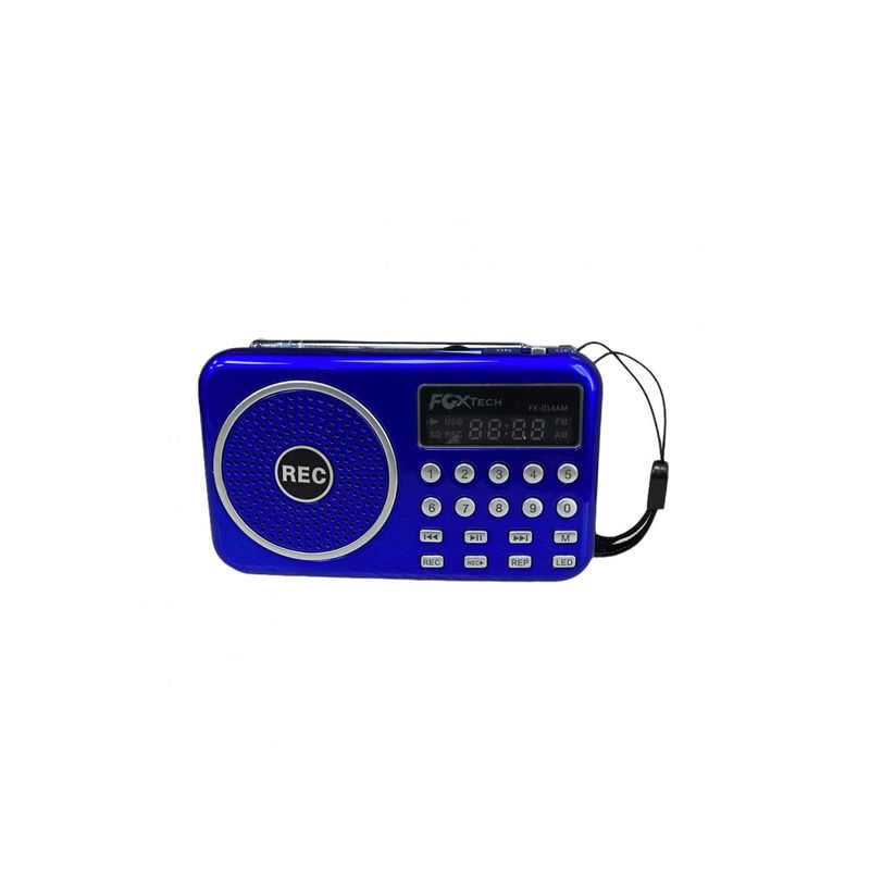 GENERICO - Radio Parlante Digital AMFM Recargable Beck Azul
