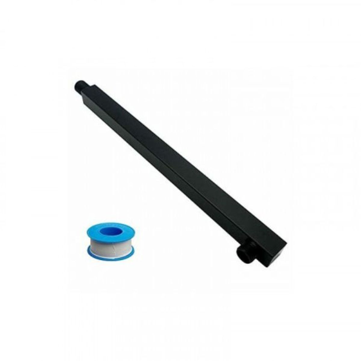 GENERICO - Tubo Ducha Cuadrado Color Negro De 40 Cm (No Incluye Ducha)