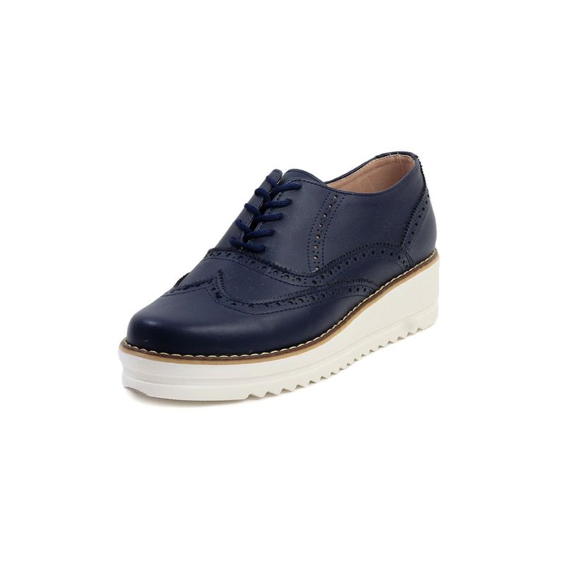 BALLERINA - Zapatos Oxford Azul Ballerinas Marlos