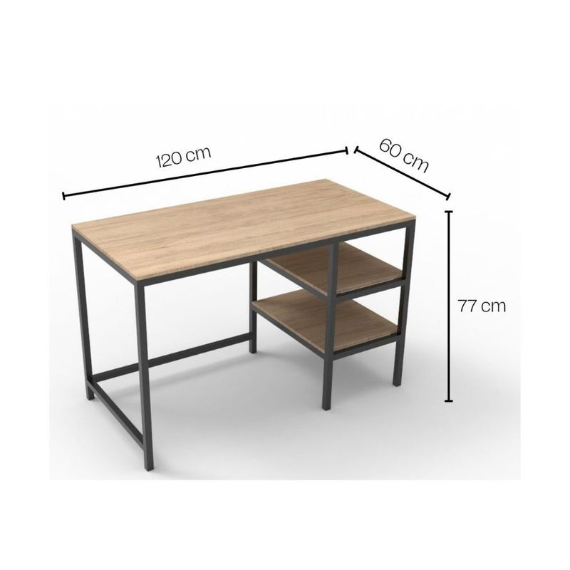 FERRUM - ESCRITORIO EN HIERRO Y MADERA TOKU