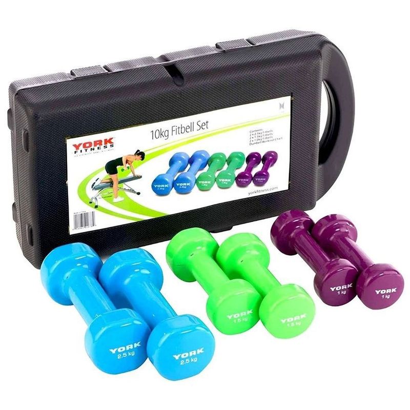 GENERICO - Kit set pesas 10 kilos o 20l mancuernas gimnasio ejercicio