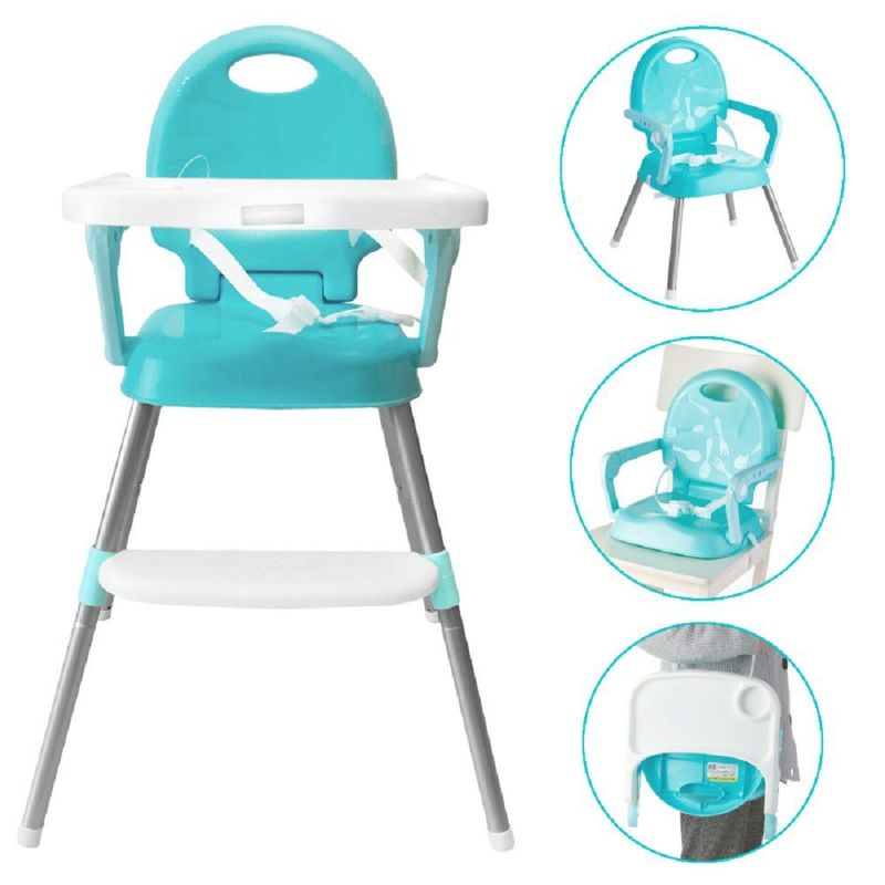 GENERICO - Silla Comedor Bebe 3 EN 1 Doble Altura Portátil Y Plegable