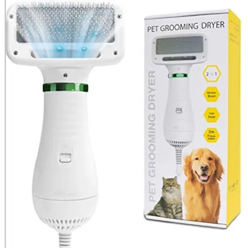 GENERICO - Cepillo secador para mascotas plus solutions 2 en 1