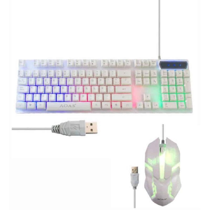 GENERICO - Teclado  mouse gamer iluminado aoas m-400
