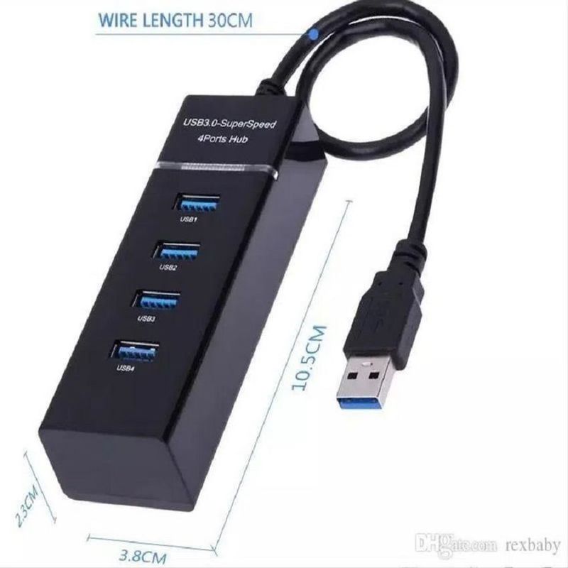 GENERICO - Hub multipuerto switch usb 3.0 4 puertos 5 gbps