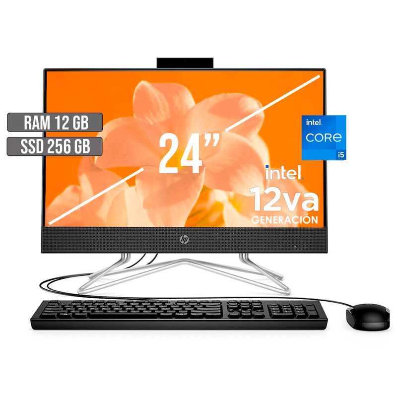 HP - TODO EN UNO HP INTEL CORE I5-1235U SSD 256GB RAM 12GB LED 24 FHD