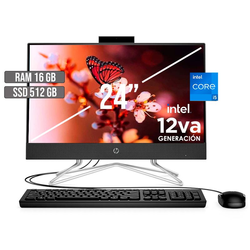 HP - TODO EN UNO HP INTEL CORE I5-1235U SSD 512GB RAM 16GB LED 24 FHD