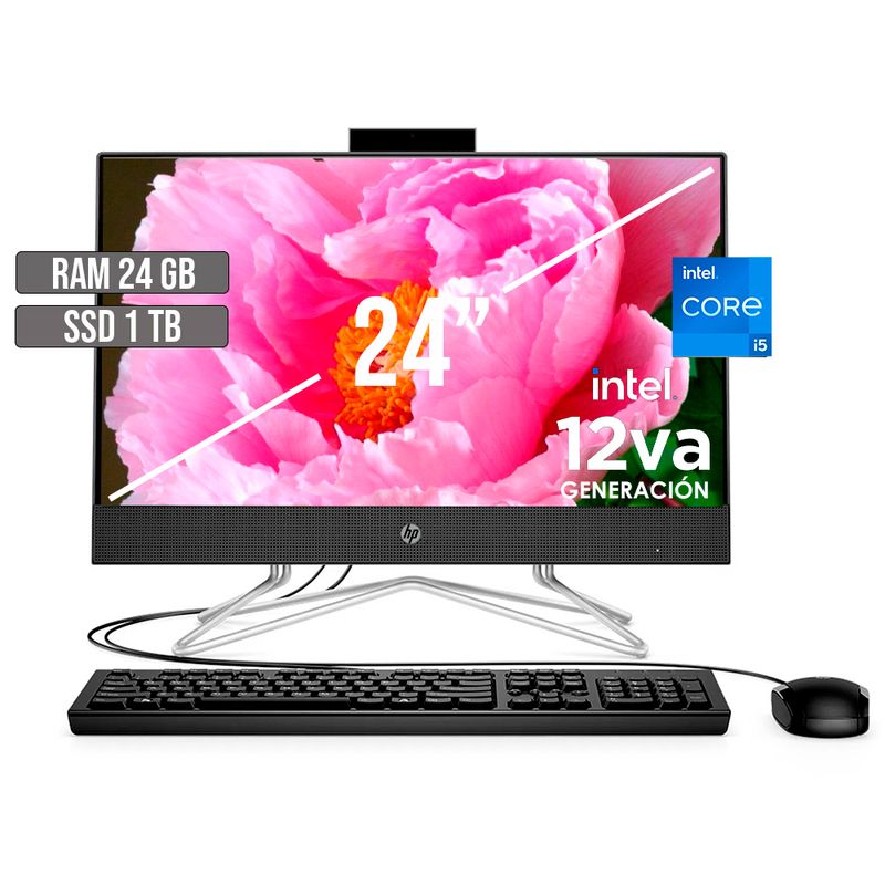 HP - TODO EN UNO HP INTEL CORE I5-1235U SSD 1TB RAM 24GB LED 24 FHD