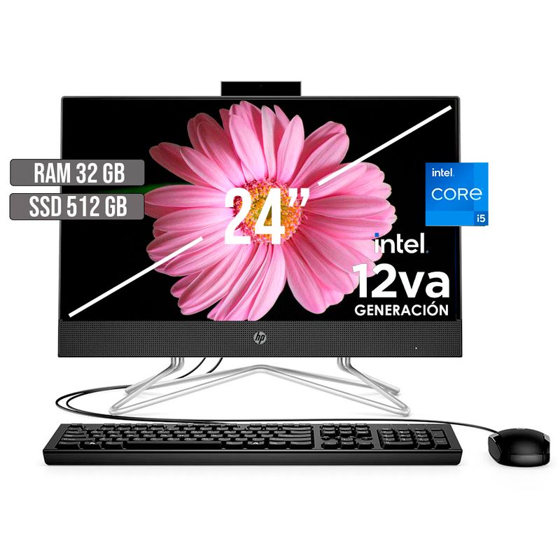 HP - TODO EN UNO HP INTEL CORE I5-1235U SSD 512GB RAM 32GB LED 24 FHD