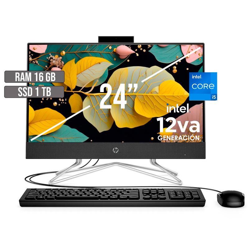 HP - TODO EN UNO HP INTEL CORE I5-1235U SSD 1TB RAM 16GB LED 24 FHD