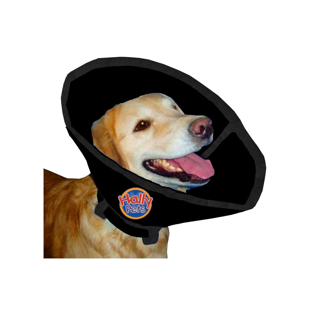 HALLY PET - Collar isabelino talla XL Negro.