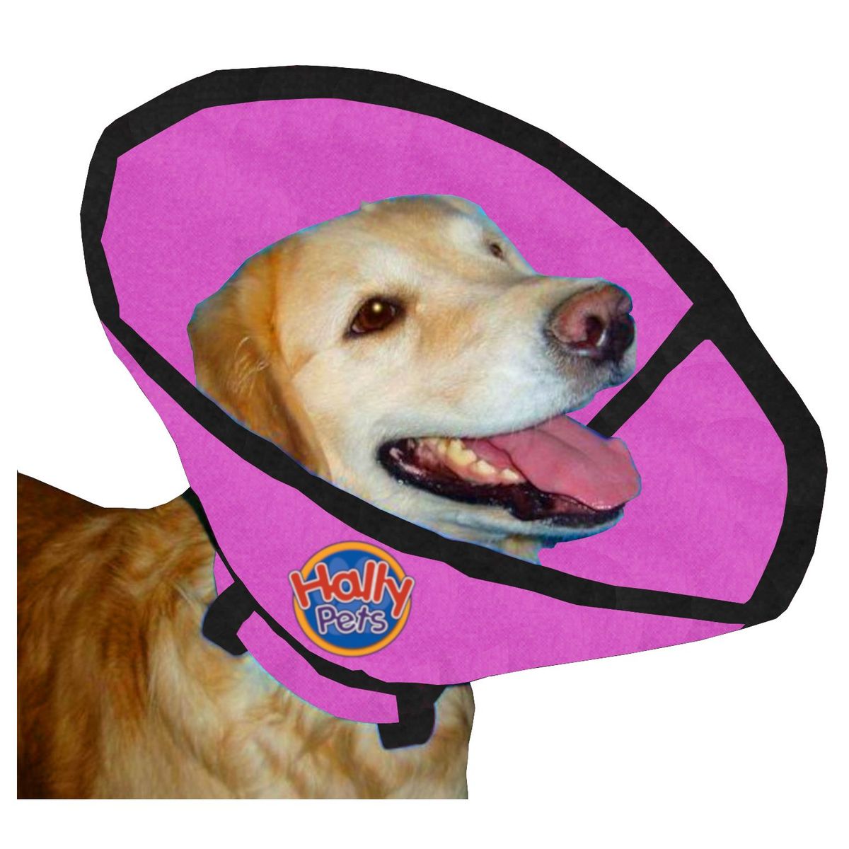 HALLY PET - Collar isabelino talla XL Rosado.