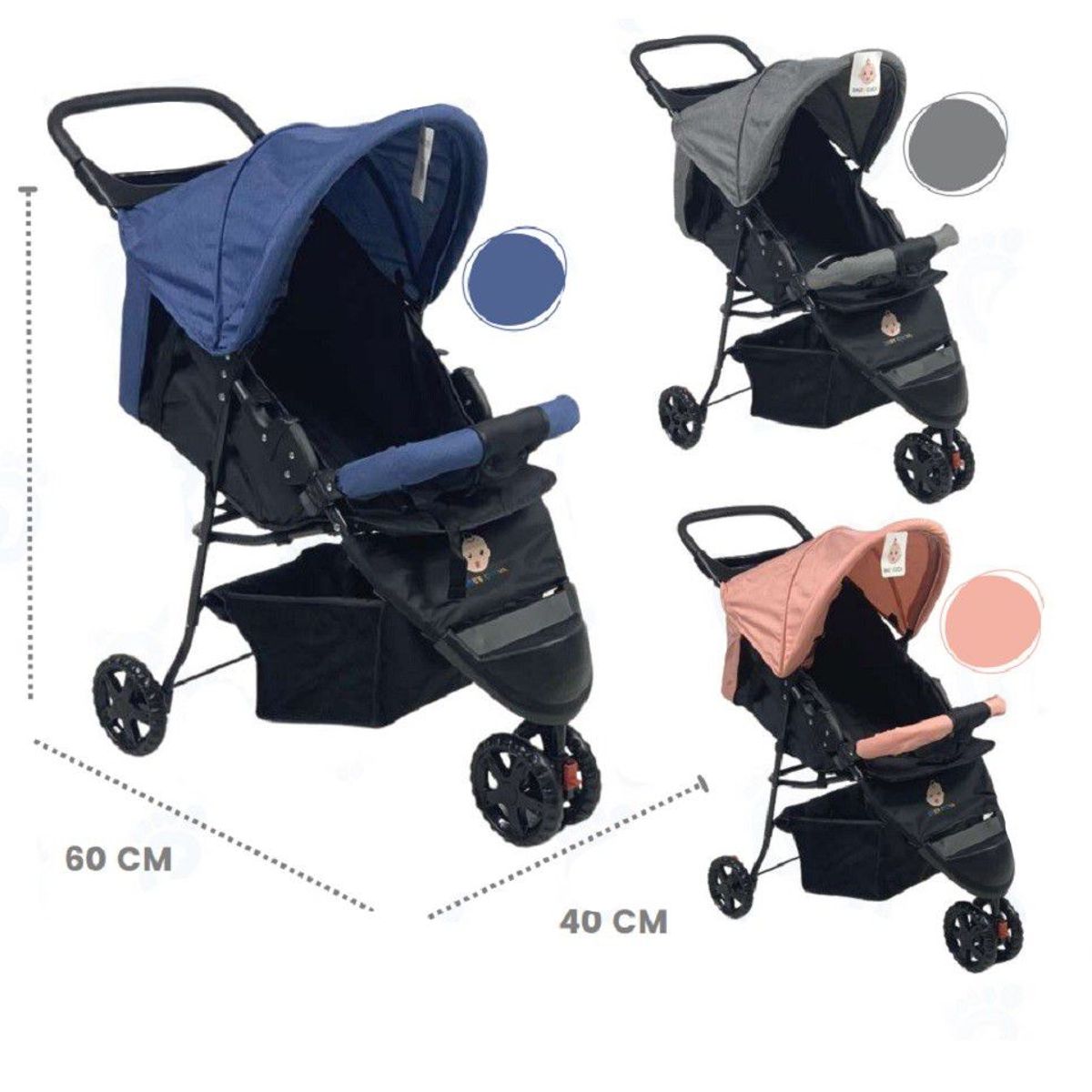 GENERICO - Coche Bebe Liviano Paseador Viajero Oferta Tipo 3 Ruedas