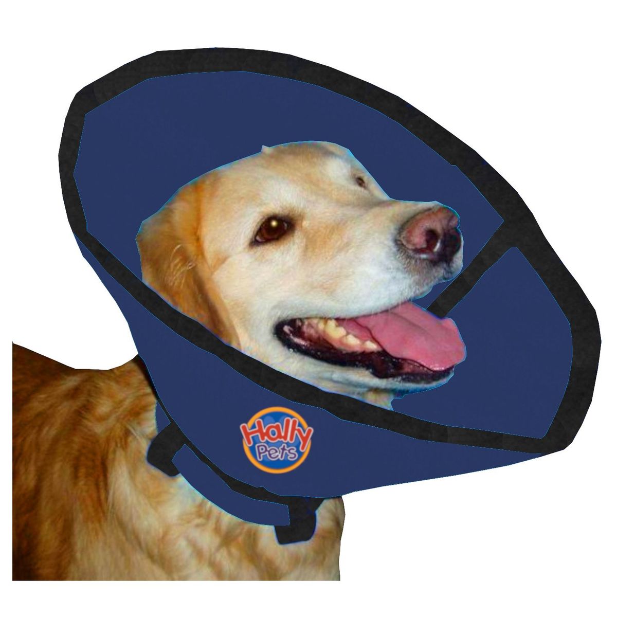 HALLY PET - Collar isabelino talla XL Azul Oscuro.
