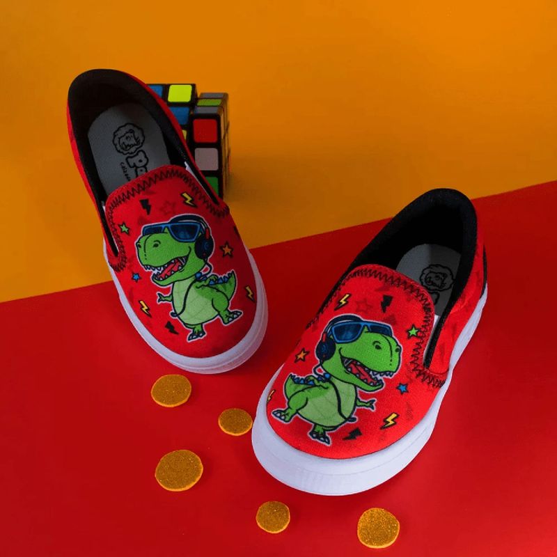 PAPOS - Casuales Papos Dino Rojo - Zapatos Niños PAPOS - Rojo