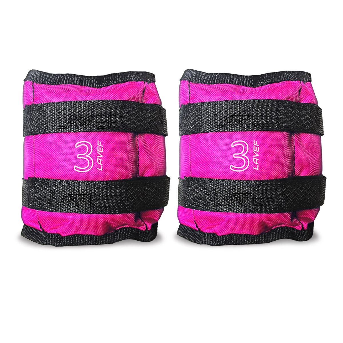 LAVEF - Pesas Tobilleras Basicas Kit 3k 6lbs el par FUCSIA