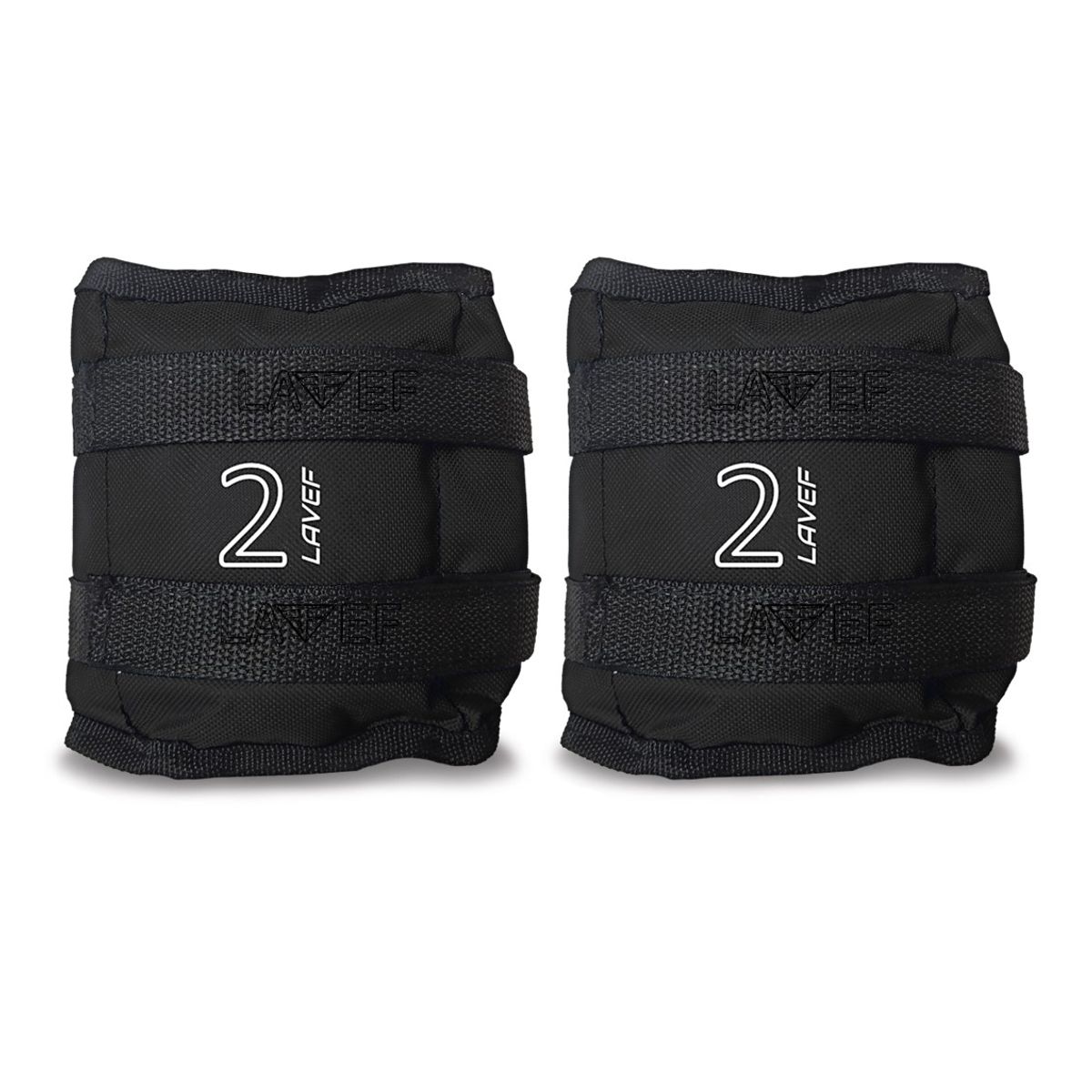 LAVEF - Pesas Tobilleras Basicas Kit 2k 4lbs el par NEGRO