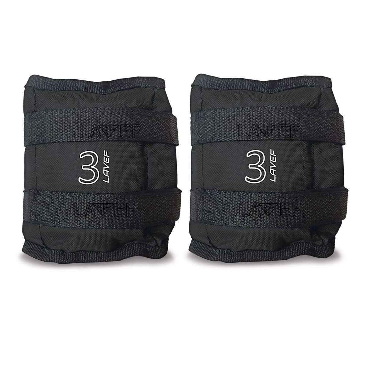 LAVEF - Pesas Tobilleras Basicas Kit 3k 6lbs el par NEGRO