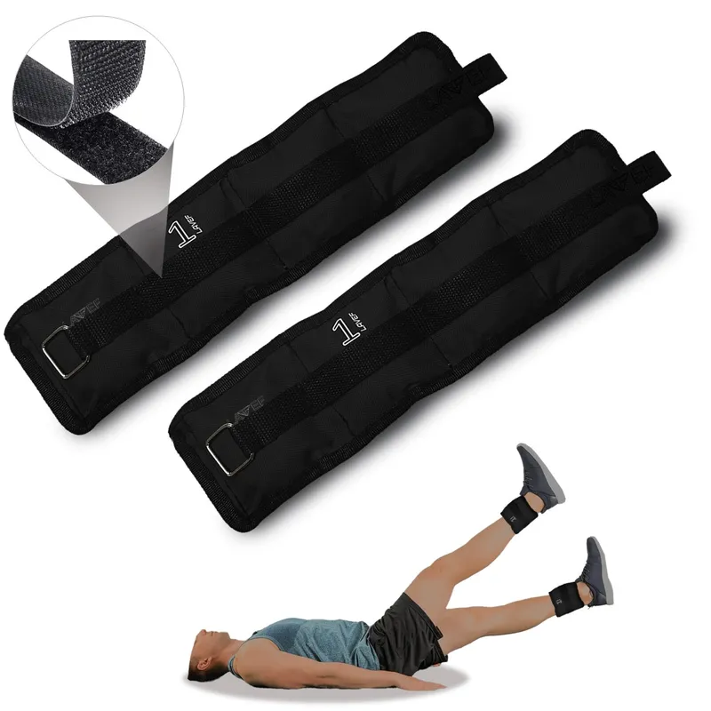 LAVEF - Pesas Tobilleras Basicas Kit 1k 2lbs el par NEGRO