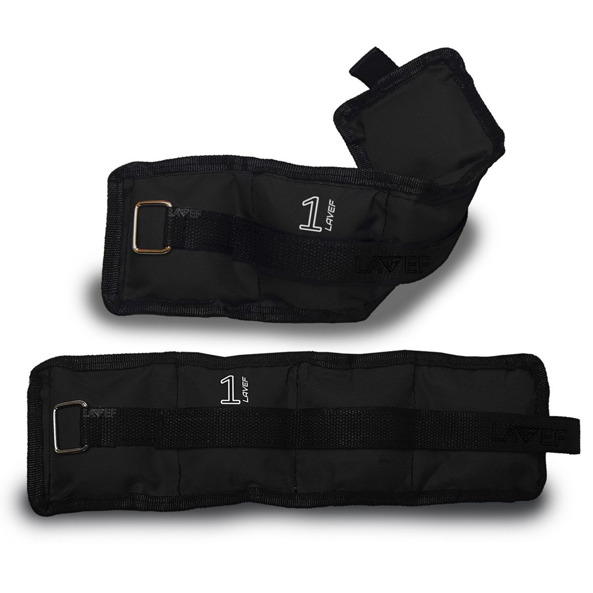LAVEF - Pesas Tobilleras Basicas Kit 1k 2lbs el par NEGRO
