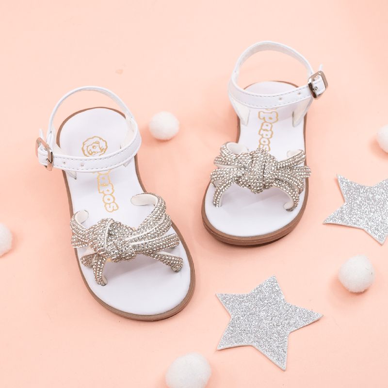 PAPOS - Sandalia Brilliant Blanco - Sandalias Niñas PAPOS - Crema