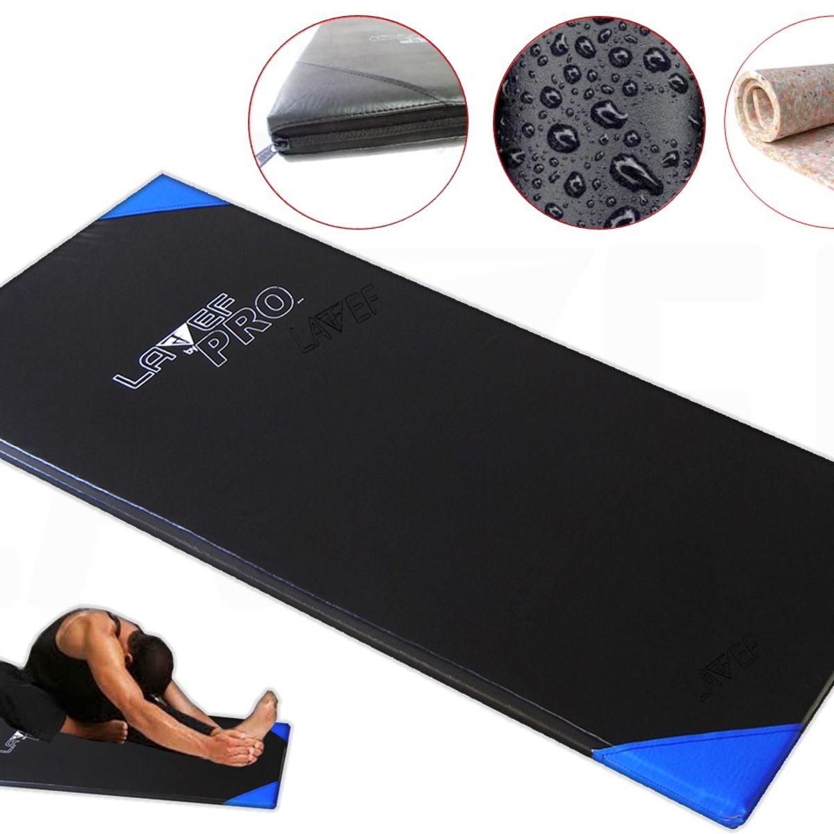 LAVEF - Colchoneta Deportes Pilates Gimnasio Jardines AZUL