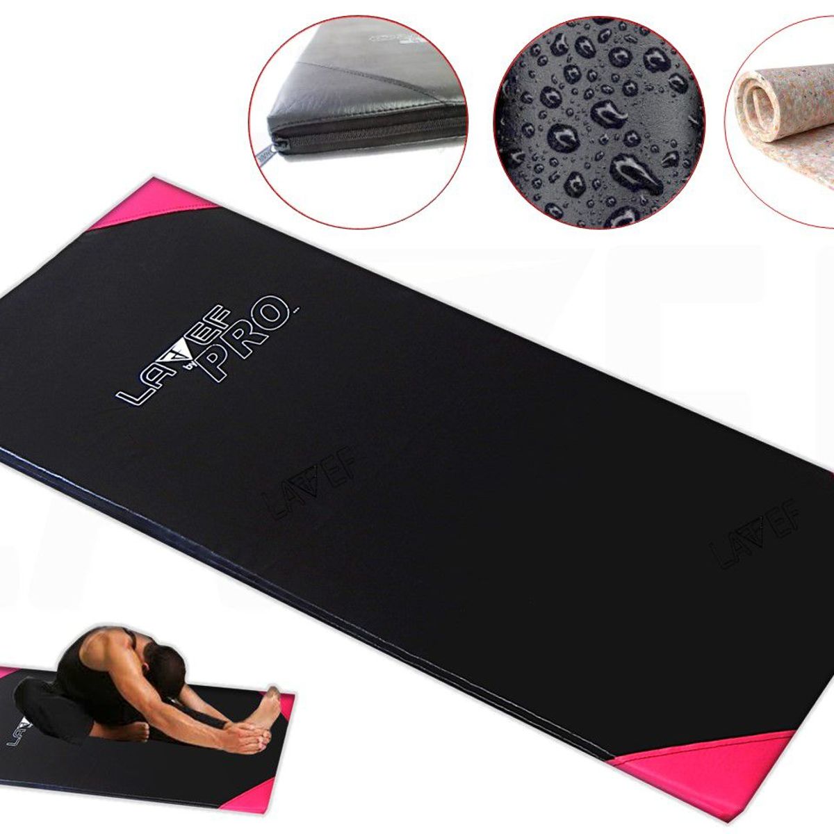 LAVEF - Colchoneta Deportes Pilates Gimnasio Jardines FUCSIA