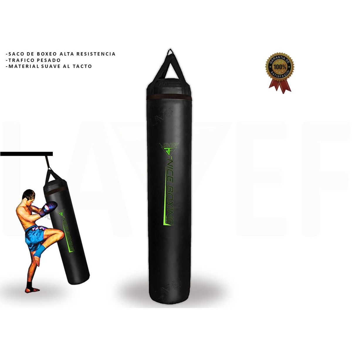 LAVEF - Saco O Tula Para Boxeo, Bolsa De Golpear Alta Calidad 150 cm