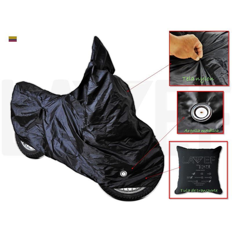 GENERICO - Carpa Semi-impermeable Moto Con Argolla Metalica Talla M