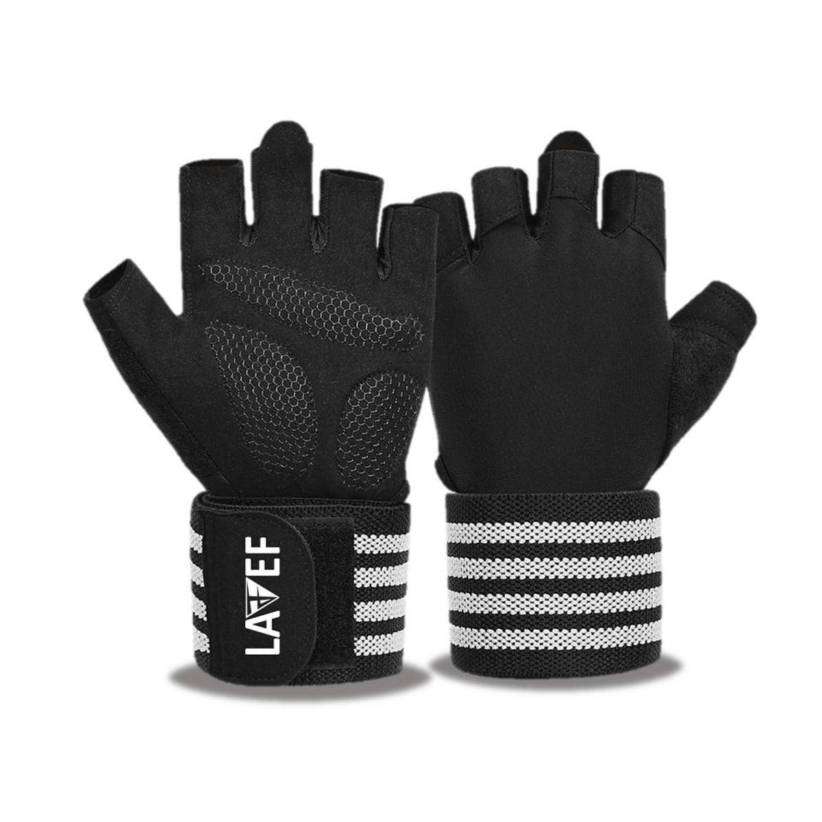 LAVEF - Guantes Con Proteccion Muñeca Lavef Calleras Gym Fitness