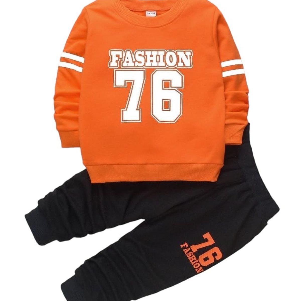 URBAN PLUS - CONJUNTO NIÑO BUZO Y PANTALON 76 NARANJA HUBBLE