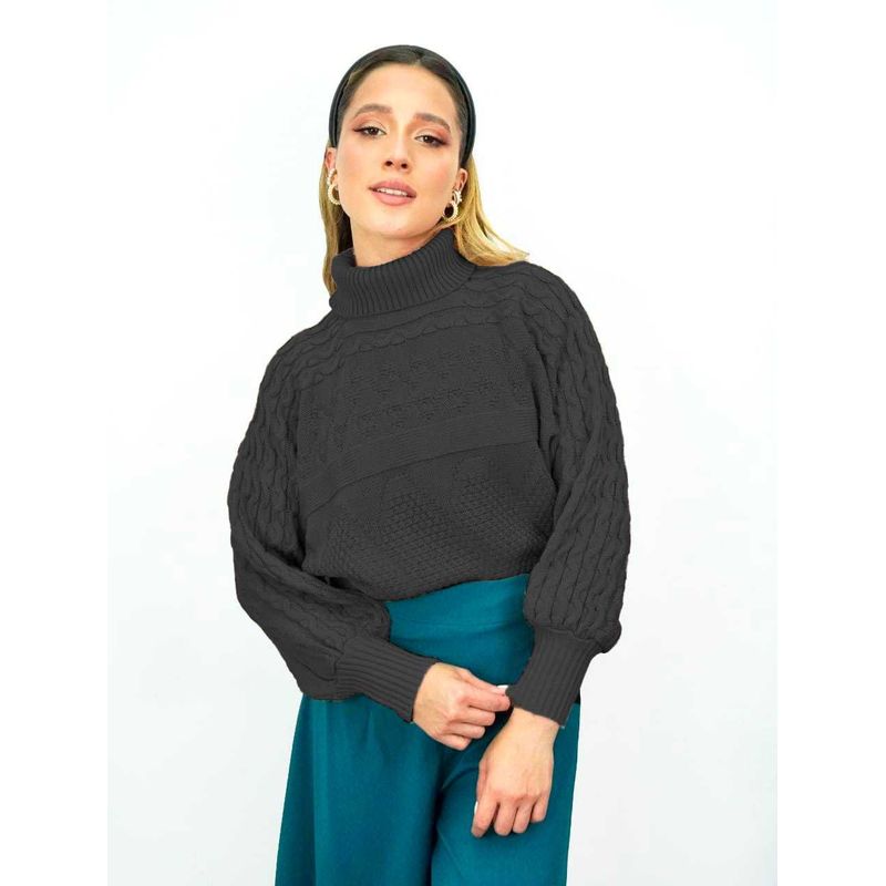 MOLGOA - Saco Cuello Tortuga - Solei Negro