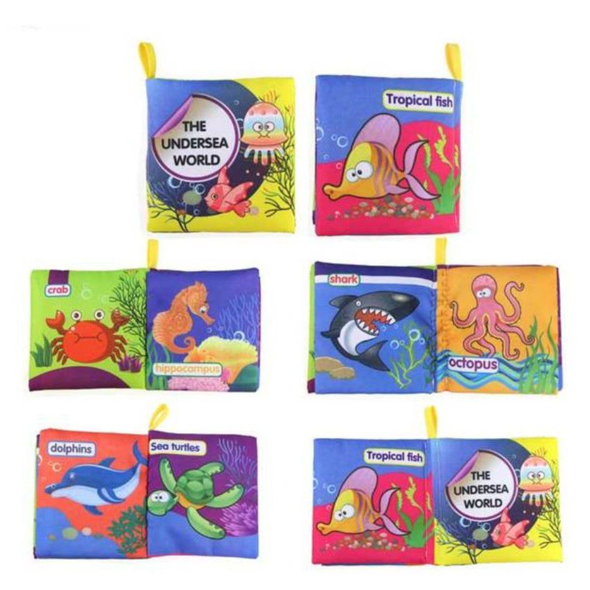 GENERICO - mini libros Montessori juguete didacticos de tela niños