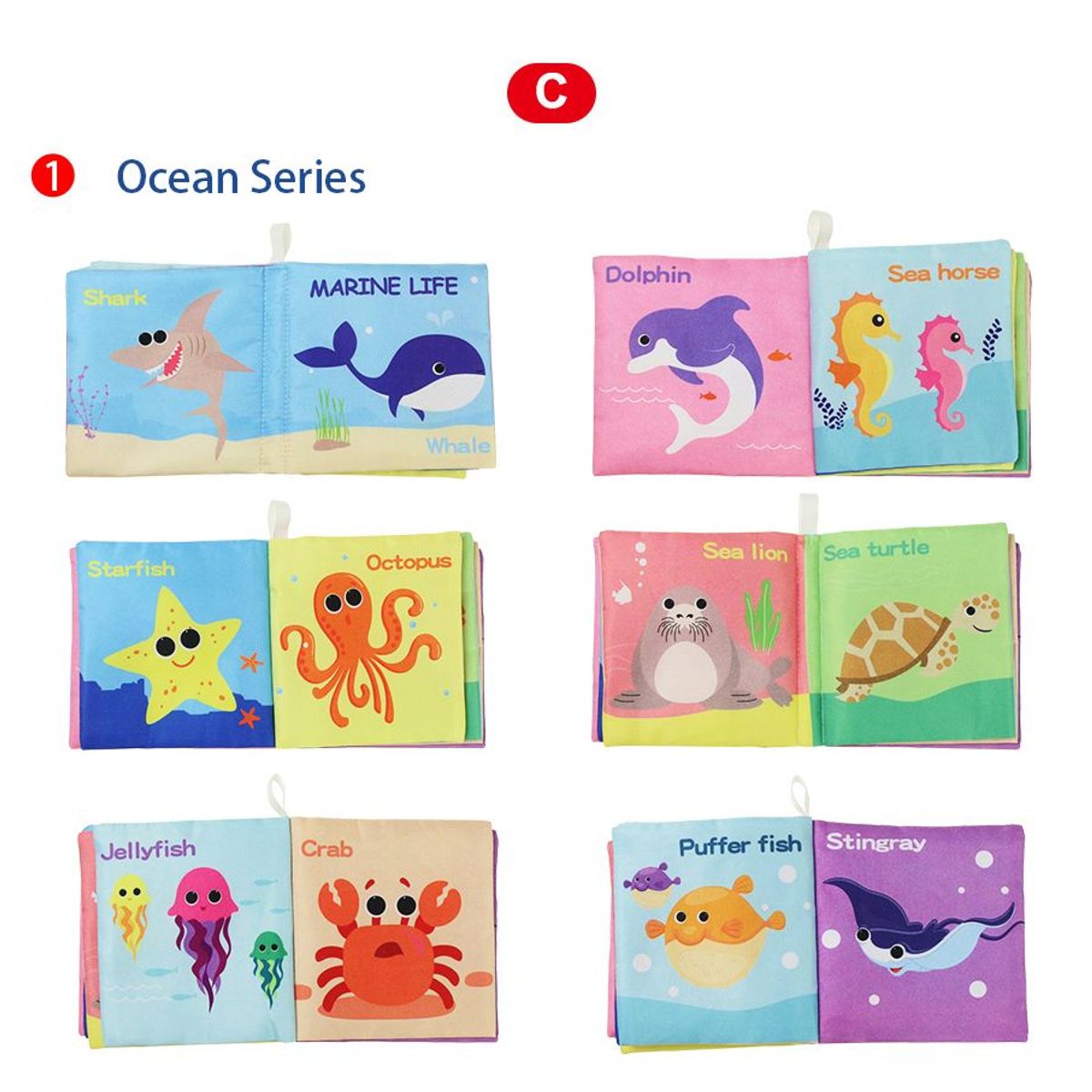 GENERICO - mini libros Montessori juguete didacticos de tela niños