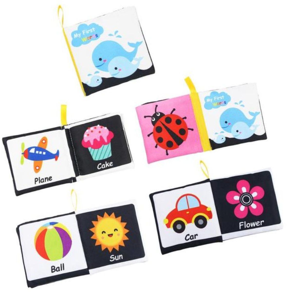 GENERICO - mini libros Montessori juguete didacticos de tela niños