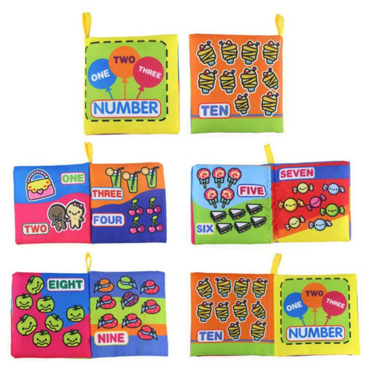GENERICO - mini libros Montessori juguete didacticos de tela niños